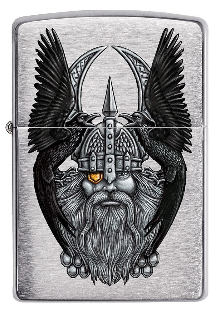 Accendino Zippo Viking Odin – Standard – Design Con Motivi Vichinghi – Fatto In Italia