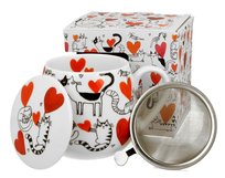 Zaparzacz baryłka Koci Świat - SERCA (widow box) DUO Gift