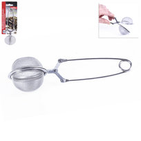 Zaparzacz do herbaty ORION 141502, 1 szt - 5x18,5 cm stal nierdzewna sitko podwójna siatka z uchwytem szczypce kuchenne do ziół liściastych naparów
