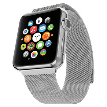 Zapasowa bransoleta ze stali nierdzewnej do zegarka Apple Watch Series 42/44 mm – srebrna - Avizar