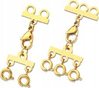 ZAPIĘCIE WARSTWOWE 2 SZTUKI 14K ZŁOTO ŁAŃCUSZKI BIŻUTERIA DIY SEPARATOR Inna marka