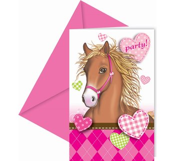 Zaproszenia, Decorate Horses, 6 sztuk