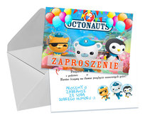 ZAPROSZENIA DLA DZIECI DZIECIĘCE URODZINOWE OKTONAUCI OCTONAUTS + KOPERTA