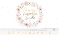 Zaproszenia komunijne delikatne komplet 5 szt PCPMZ 56