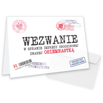 Zaproszenia Na 18 Urodziny "Wezwanie"