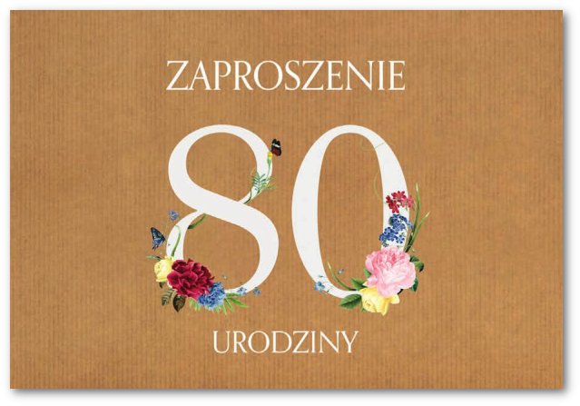 Фото - Конверти й листівки Trend Zaproszenia Na 80-Te Urodziny 10 Szt Zt42 