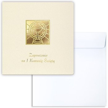 Zaproszenia na komunię, ecru, 10 sztuk - Forum Design Cards