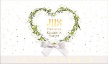 Zaproszenia na komunię komplet 5 szt PCPMZ 73 - Kukartka