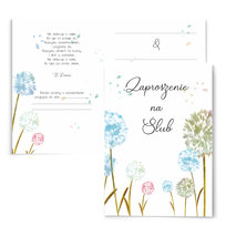 ZAPROSZENIA ŚLUBNE GOTOWE z kopertą ZSB10 20szt