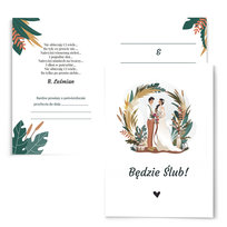 ZAPROSZENIA ŚLUBNE GOTOWE z kopertą ZSB16 20szt