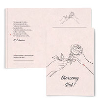 ZAPROSZENIA ŚLUBNE GOTOWE z kopertą ZSC14 10szt