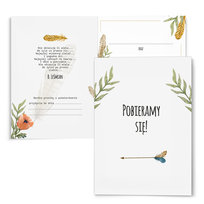 ZAPROSZENIA ŚLUBNE GOTOWE z kopertą ZSF06 10szt