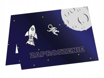 Zaproszenia Urodzinowe Kosmos Rakieta 6Szt - PartyDeco