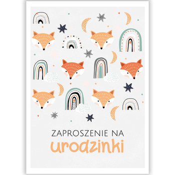 Zaproszenia urodzinowe, Liski, 6 sztuk - Cardie