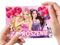 ZAPROSZENIE BARBIE NA URODZINY DZIECKA + KOPERTA