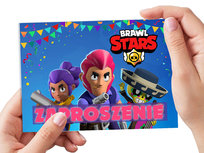 ZAPROSZENIE BRAWL STARS NA URODZINY DZIECKA + KOPERTA