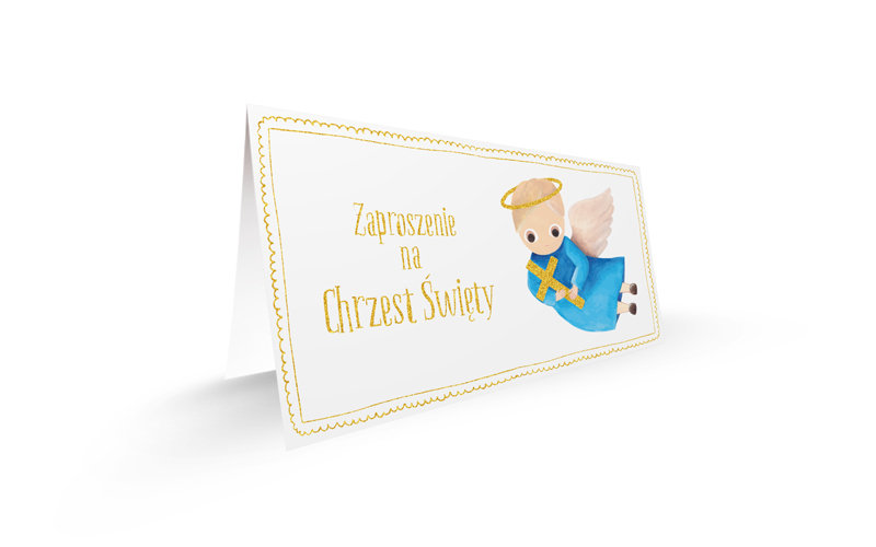 Zaproszenie Chrzest święty Chłopiec 5 Sztuk Sklep Empikcom