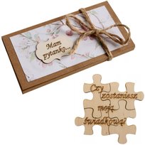 Zaproszenie dla Świadkowej Prośba o Zostanie Świadkową na Ślubie - KWIATY PUZZLE ZAPROSZENIE NA ŚLUB