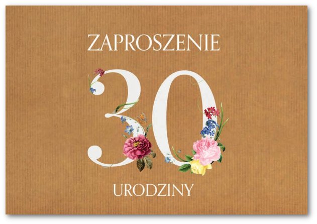Фото - Конверти й листівки Trend Zaproszenie Na 30-Te Urodziny 10 Szt Zt37 