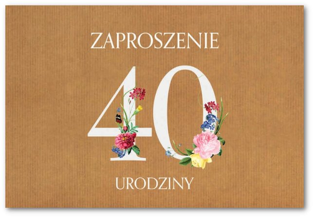 Фото - Конверти й листівки Trend Zaproszenie Na 40-Te Urodziny 10 Szt Zt38 