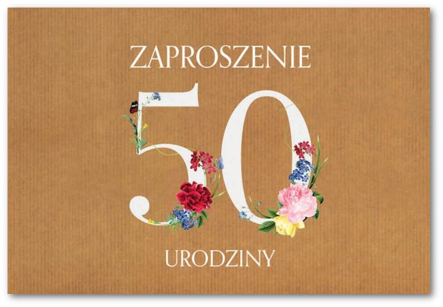 Фото - Конверти й листівки Trend Zaproszenie Na 50-Te Urodziny 10 Szt Zt39 