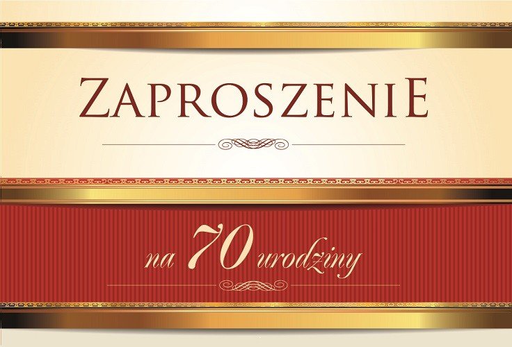 Фото - Конверти й листівки Trend Zaproszenie Na 70-Te Urodziny 10 Szt Zt10 