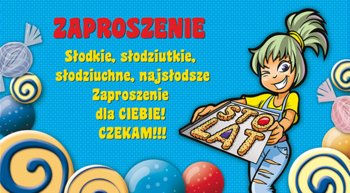 Zaproszenie na imprezę dziewczęcą ZSY2 - Stamp