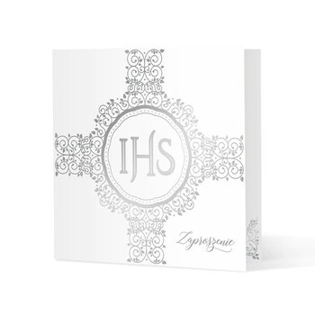 Zaproszenie na komunię biało-srebrne 10szt. - Inna marka