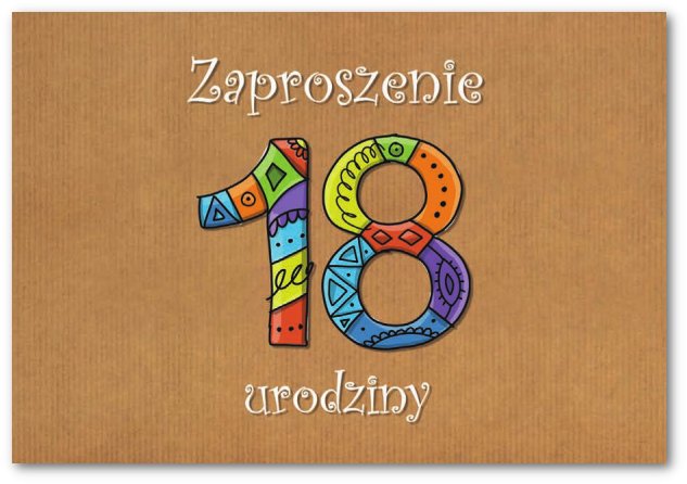 Фото - Конверти й листівки Trend Zaproszenie Na Osiemnastkę 10 Szt Zt43 