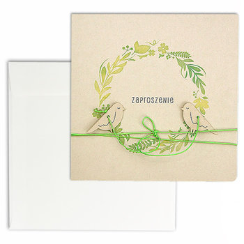 Zaproszenie na ślub, beżowe, 10 sztuk - Forum Design Cards