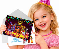 ZAPROSZENIE NA URODZINY FIVE NIGHTS AT FREDDY'S ZAPROSZENIA + KOPERTA