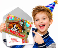 ZAPROSZENIE NA URODZINY REKSIO ZAPROSZENIA + KOPERTA