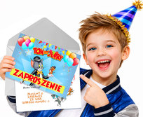 ZAPROSZENIE NA URODZINY TOM I JERRY ZAPROSZENIA + KOPERTA