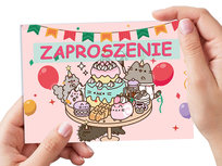 ZAPROSZENIE PUSHEEN NA URODZINY DZIECKA + KOPERTA