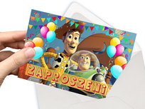 ZAPROSZENIE TOY STORY NA URODZINY DZIECKA + KOPERTA
