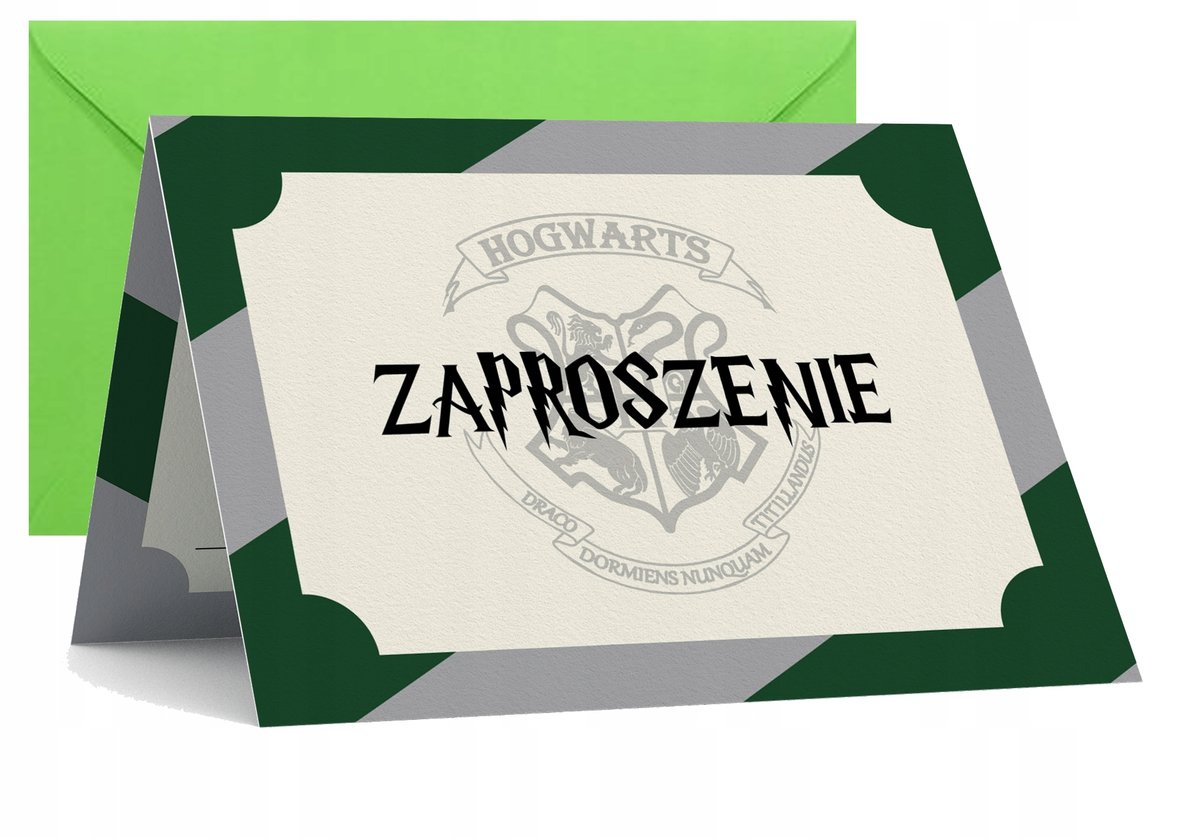życzenia Urodzinowe Dla Fana Harrego Pottera ZAPROSZENIE URODZINOWE Harry Potter Slytherin HP - Dodo | Sklep EMPIK.COM