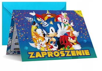 ZAPROSZENIE URODZINOWE SONIC ZAPROSZENIA + KOPERTA - Dodo