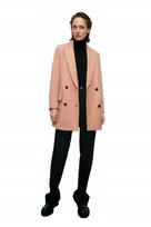 ZARA PŁASZCZ DAMSKI RÓŻOWY KLASYCZNY BASIC XS 1HAP Zara