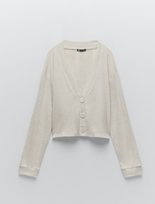 ZARA SWETER DAMSKI BEŻOWY NA GUZIKI BASIC S 1ZKQ Zara