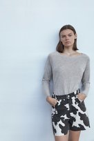 ZARA SWETER DAMSKI SZARY KLASYCZNY BASIC M 1HAG Zara