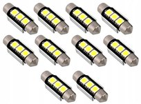 Żarówka C5W C10W 36mm LED 3SMD RURKA CANBUS 10 SZT