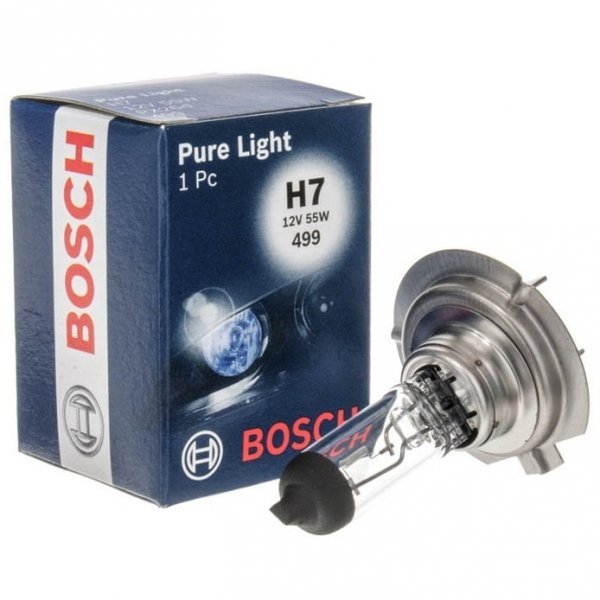 Bosch Halogen-Scheinwerferlampe Pure Light (H7, 55 W, 12 V, 1 Stk.)