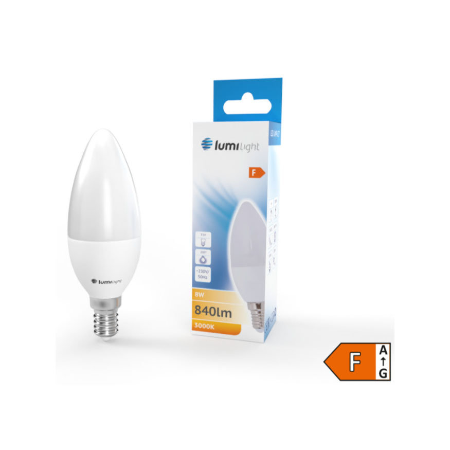 ŻarÓwka Led E14 8w 840lm C37 Świeczka Barwa CiepŁa Lumilight Sklep