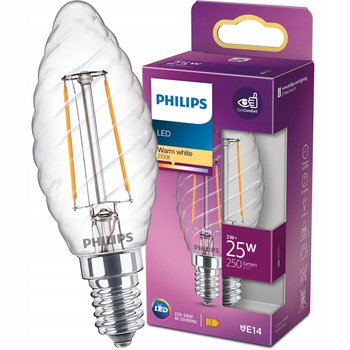 Żarówka LED E14 BW35 2W = 25W 250lm 2700K Ciepła Filament PHILIPS - Philips