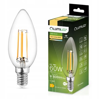 Żarówka LED E14 Świeca FILAMENT 7W LUMILED 3000K - LUMILED