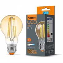 Żarówka LED Filament E27 A60 10W AMBER - Ciepły Biały