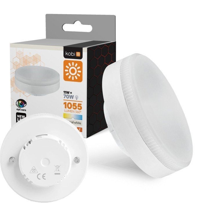 Żarówka LED GX53 Reflektor 11W 1055lm 4000K Neutralna 100° Kobi 004671 ...