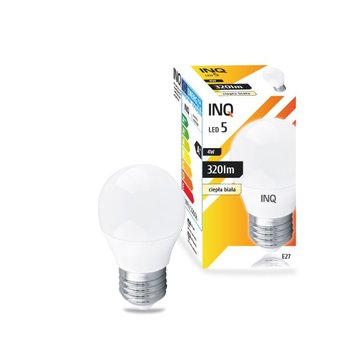 Żarówka LED INQ LP064WW, E27, 5 W, biała ciepła - INQ