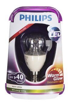 Żarówka LED PHILIPS WarmGlow, kulka, E14, 6 W - Philips