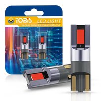 ŻARÓWKA LED W5W T10 CANBUS CZERWONE MOCNE 500LM YOBIS